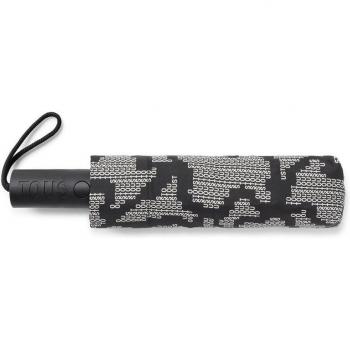 Paraguas Plegable Tous Kaos Pix con Funda en Color Negro para Mujer