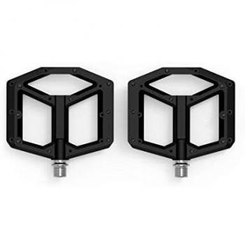 Pedales Planos ACID C1-IB Negros y Plateados para MTB