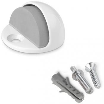 INOFIX 66646 Tope Puerta Metálico con Tornillo, Blanco