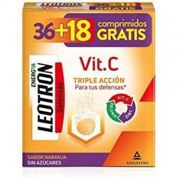 Leotron Vitamin C Triple Action Effervescent Tablets 36 + 18 Orange