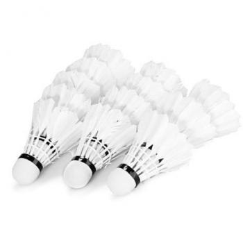 TOOGOO (R) 12 x Volante pluma pelota shuttlecock para badminton blanco
