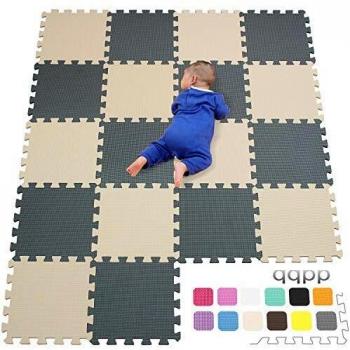 qqpp Alfombra Puzzle para Niños Bebe Infantil - Suelo de Goma EVA Suave. 18 Piezas