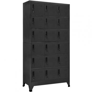 vidaXL Locker Cabinet Anthracite 90x40x180 cm Steel