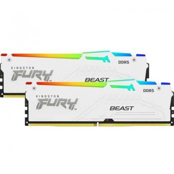 Kingston FURY Beast RGB White DDR5 5600MHz 32GB (2x16GB) CL40 Memory Kit