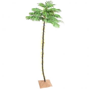 Palma artificial con LED blanco cálido 252 LED 400 cm