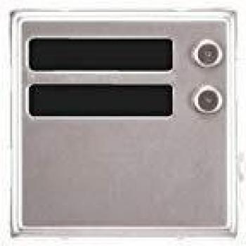 Modulo Urmet Sinthesi en aluminio anodizado con 2 botones de llamada 1148/12