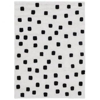 Alfombra Infantil Carol 135 x 100 cm Algodón - Diseño Infantil - Blanco/Negro