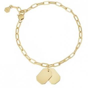 Pulsera de Mujer BREIL Private Code en Acero Pulido Plata, Talla 21 cm, Sin Piedras, Cierre de Mosquetón Ajustable
