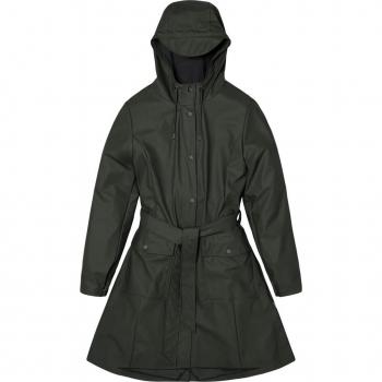 Rains Curve W Jacket - Green, Waterproof, Women's, Size: L (Large)