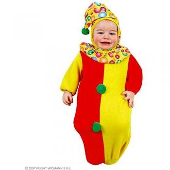 Disfraz de Payaso Neonato Unisex Multicolor 0-9 Meses con Pompones