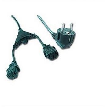 iggual IGG311196 2m CEE7/7 Acoplador C13 2 x Negro - Cable