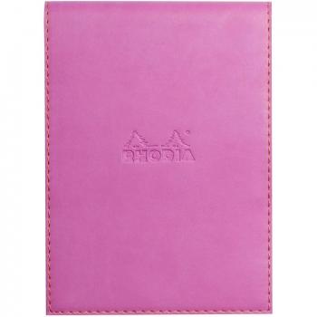 Funda porta-bloc + bloc - Rhodiarama - Cuadricula (5x5mm) Lila