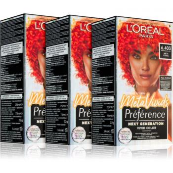 L’Oréal Paris Préférence Meta Vivids Semi Permanent Hair Colour 6.403 Meta Coral Shade