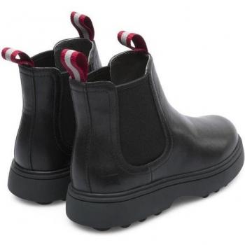 Camper Norte Kids K900149-001 Botines de Piel Color Negro para Niño con Elásticos