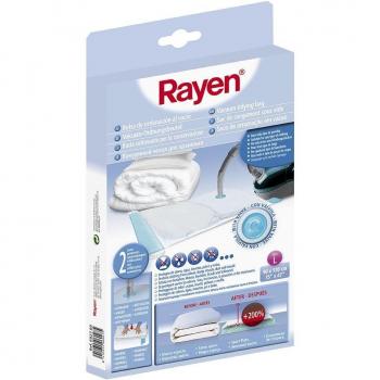 Rayen 55 x 85 cm Bolsa de ordenación Vacio Manual o con aspiradora | Material Resistente | Especial Viaje | con válvula | Aisla y Protege | Gama Premium | Talla M, Translucido y Gris