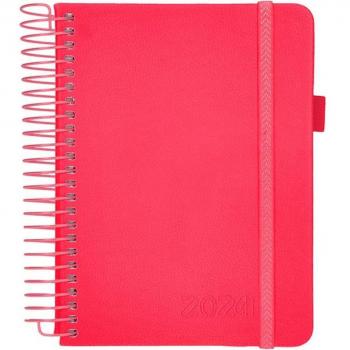 Agenda Lider Neon A5 Día Página 2024 - Rosa Brillante