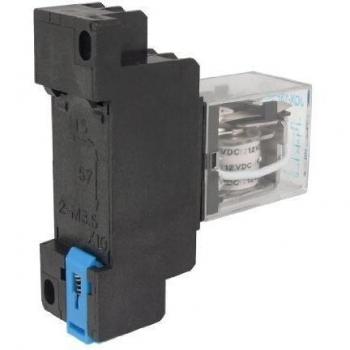 Relé de Potencia de Bobina de Corriente Continua de 12V DPDT LY2NJ HH62P-L JQX-13F 10A con Base de Enchufe PTF08A