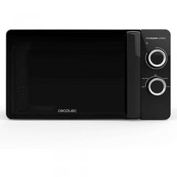 Microondas Cecotec Proclean 3030 Flatbed - 20L, 700W, Diseño Compacto, Interior Cerámico, Modo Descongelación, Temporizador 30 Min, Tecnología 3Dwave