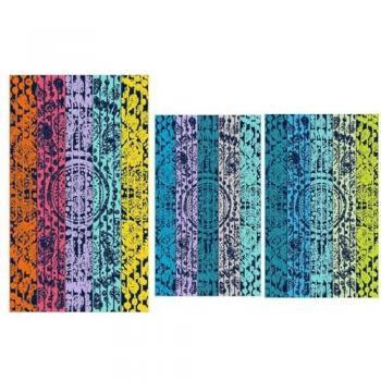 Toalla de Playa Jacquard Terciopelo Secaneta Davao Verde 100 x 170 cm