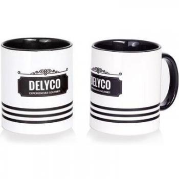 2 Tazas de desayuno con logo Delyco