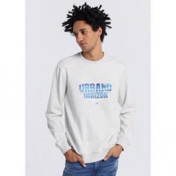 Sudadera Lois Jeans con cuello caja gris para hombre