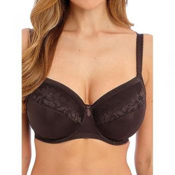 Fantasie Women's Chocolate Sheer Illusion Underwire Full Coverage Bra - Size 40DD