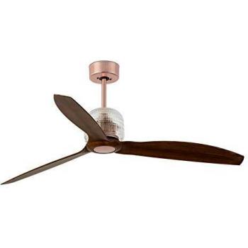 Faro Barcelona 33399D- DECO FAN Ventilador de techo cobre/madera con motor DC
