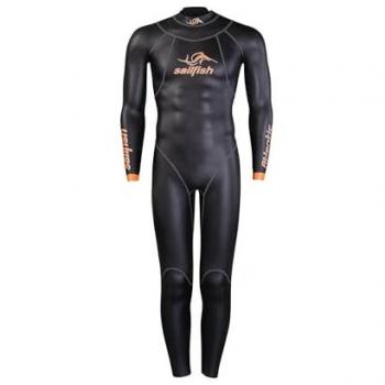 Sailfish Atlantic 2 Traje de Neopreno para Hombre, Largo, Negro y Naranja