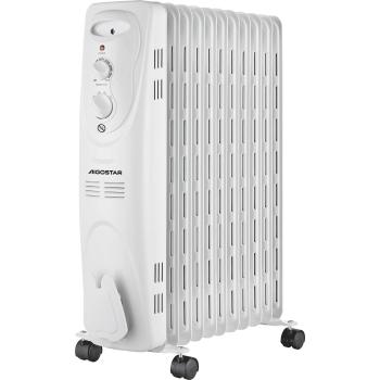 Radiador Eléctrico de Aceite 2300W, 11 Elementos, Silencioso, 3 Niveles de Potencia y Termostato Ajustable