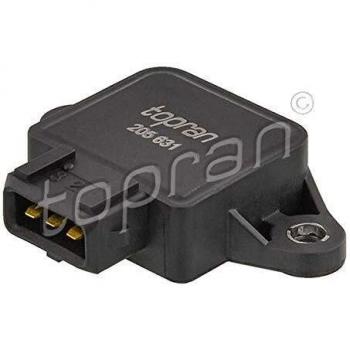 TOPRAN 205 631 Sensor de posición de válvula de estrangulación, sensor de válvula de estrangulación, potenciómetro de válvula de estrangulación