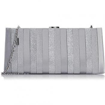 MENBUR Feval - Cartera de mano para mujer, color Silber 009, talla 26x13x5 cm