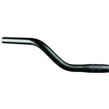 Manillar Ergotec Cruiser de Acero 25,4x590 mm Negro Brillante con Longitud de Agarre de 180 mm
