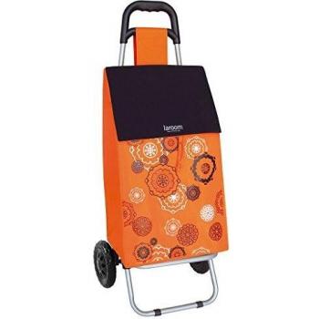 Laroom Carro Compra, Acero Inoxidable, Naranja