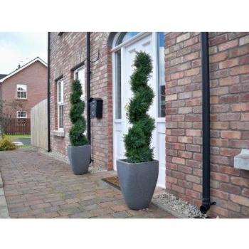 Best Artificial Árbol topiario cedro, 120 cm, con forma de espiral, protegida contra UV