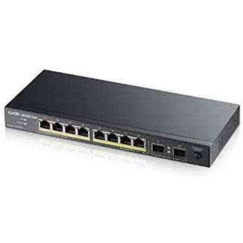 Switch ZyXEL GS1100-10HP-EU0102F - Switch No administrado Gigabit Ethernet con PoE y montaje en rack de 1U