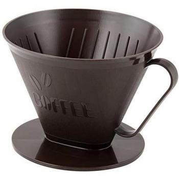Porta Filtro de Café Universal Fackelmann No. 4, Reutilizable, Apto para Lavavajillas, Para hasta 4 Tazas, Color Marrón