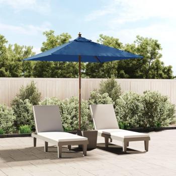 Parasol de jardín con poste de aluminio, 300x155 cm, color verde