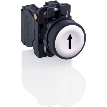 Harmony XB5 Pushbutton, Plastic, White, 22 mm, Momentary, 1 NO