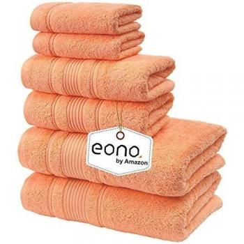 Amazon por- Eono, Toallas de SPA y Hotel Juego de Toallas de 6 Piezas, 2 Toallas de baño, 2 Toallas de Mano y 2 toallitas