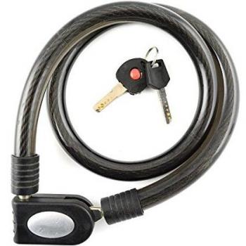 Candado de cable forrado 18x900 con led