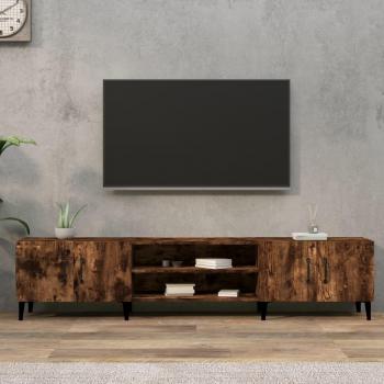 Mueble TV Smoke Oak 180x31,5x40 cm madera multicapa roble ahumado vidaXL