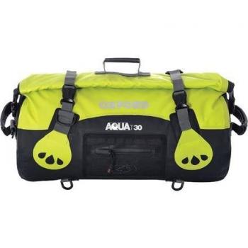 Oxford Aqua T30 moto bagage imperméable - 30 litres-Noir/jaune Fluo