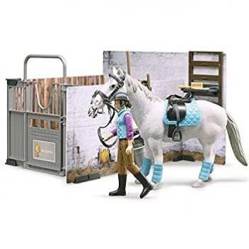 BRUDER-62506 Bworld - Establo para Caballo, Multicolor