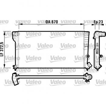 Radiador de Motor VALEO 731744 con Sistema de Refrigeración