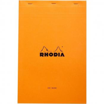 Bloc de notas Rhodia Naranja Grapado Liso 21x31,8cm DIN A4+