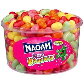 Haribo Maoam, Frucht Kracher, Caramelo Masticable, 300 Unidades, Tarro de 1200 g