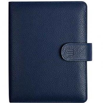 Finocam Organizador Open Piel Andrea - Agenda 2022 Semana Vista Vertical, 500 - 117x181 mm, Azul
