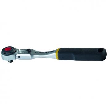 PROXXON 23 074 2223074-Carraca 1/4 Cabeza articulada 90º, Rojo