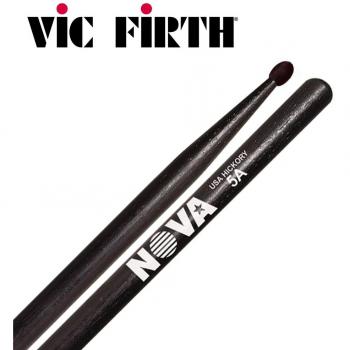 Vic Firth Nova 5A Black Hickory Drumsticks with Wood Tip