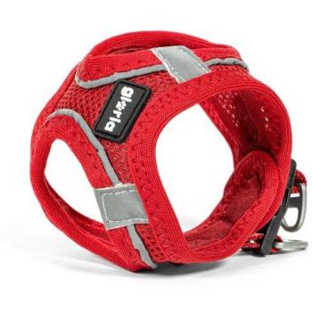 Arnés para Perro Gloria Trek Star Rojo Oscuro, tamaño L (33,4-35 cm de cuello y 51-52 cm de pecho), material Air Mesh